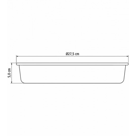Assadeira 26cm Redonda 2,4 litros Brasil Alumínio Com Revestimento Antiaderente Tramontina